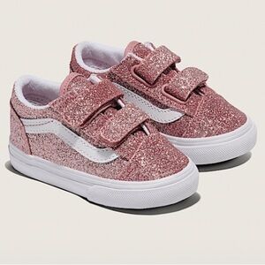 Vans Kids Sparkly Pink Sneakers